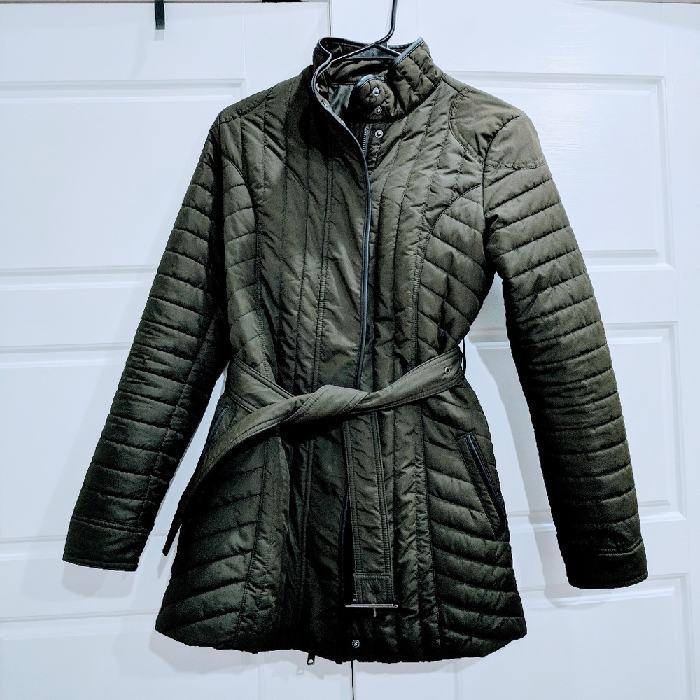 Banana Republic Quilted Belted Coat
